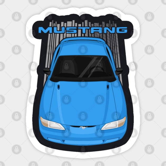 Mustang GT 1994 to 1998 SN95 - Bright atlantic blue Sticker by V8social